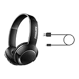 Philips SHB3075BK BASS+ On-Ear Bluetooth-Kopfhörer mit Mikrofon (12 Stunden Akku, satter Sound, starker Bass) schwarz - 3