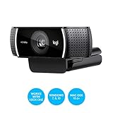 Logitech C922 Pro Stream Webcam, Streaming in 1080p Full HD mit Stativ und kostenloser 3-monatiger XSplit-Lizenz – Schwarz - 8