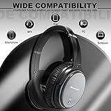 Bluetooth Wireless Kopfhörer Noise Cancelling - Hiearcool L1 HiFi Stereo Drahtlose Headset Over Ear mit Mikro Lautstärkeregler für alle Geräte mit Bluetooth oder 3,5 mm Klinkenstecker - 3