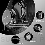 Bluetooth Wireless Kopfhörer Noise Cancelling - Hiearcool L1 HiFi Stereo Drahtlose Headset Over Ear mit Mikro Lautstärkeregler für alle Geräte mit Bluetooth oder 3,5 mm Klinkenstecker - 4