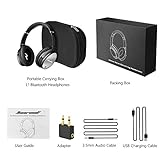 Bluetooth Wireless Kopfhörer Noise Cancelling - Hiearcool L1 HiFi Stereo Drahtlose Headset Over Ear mit Mikro Lautstärkeregler für alle Geräte mit Bluetooth oder 3,5 mm Klinkenstecker - 7