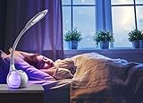 WILIT® HZ T3 5W dimmbare LED Schreibtischlampe, Nachttischlampe mit Schwanenhals, Tischleuchte mit Touchfeld für Farblicht und 3 Helligkeitsstufen, weiß - 4