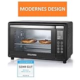 Digitaler Minibackofen mit Umluft (45 Liter) Ofenhandschuhe ✓ Rezeptheft ✓ Doppelglastür ✓ 2000W ✓ LED Display ✓ 13 Programme ✓ Drehspieß ✓ Krümelblech ✓ Timer ✓ Innenbeleuchtung - 3