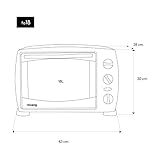 H.Koenig FO18 Mini-Ofen / 18 L Innenraum / inklusive Backblech, Grillrost und Greifer / bis 230°C / 1300 W / Timer / schwarz - 8