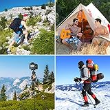 ENKEEO Trekkingstöcke Wanderstöcke verstellbare Teleskopstöcke für Trekking und Wanderungen, 65cm- 135cm,1 Paar - 7