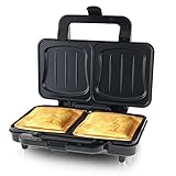 Emerio XXL Sandwich Toaster, für alle Toastgrößen geeignet, 2x große Muschelform, kein Auslaufen, kein Verschmieren, 900 Watt, ST-109562 - 3