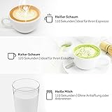 ISILER Milchaufschäumer, 500W Automatischer Milk Frother zur Zubereitung von Heiß- und Kaltschaum oder Warmmilch für Kaffee/Cappuccino/Latte/Espresso - 4