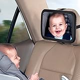 TOPELEK Rücksitzspiegel, Spiegel Auto Baby, Rückspiegel Baby Autospiegel Shatterproof Car Rückspiegel kompatibel mit meisten Auto drehbar doppelriemen, 360° schwenkbar für Baby Kinderbeobachtung. - 2
