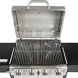 Bruzzzler 4 + 1 Gasgrill, Profi-Grillstation für BBQ, Räuchern und Grillen, mit 4 Hauptbrennern und 1 Seitenkocher, Farbe: silber - 3