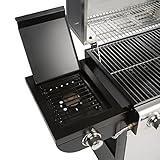 Bruzzzler 4 + 1 Gasgrill, Profi-Grillstation für BBQ, Räuchern und Grillen, mit 4 Hauptbrennern und 1 Seitenkocher, Farbe: silber - 5