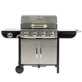 Bruzzzler 4 + 1 Gasgrill, Profi-Grillstation für BBQ, Räuchern und Grillen, mit 4 Hauptbrennern und 1 Seitenkocher, Farbe: silber - 7