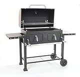 Grillchef Charcoal Wagon XXL Holzkohlegrill Schwarz 110 x 155 x 67 cm - 2