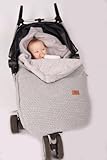 Baby's Only 164421 Fußsack Kinderwagen Buggy gestrickt Robust Korn, Baby Rosa - 3