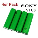 Murata VTC6 Akku - US18650VTC6-3120mAh - 30A -Batterie Flat top, Menge:4 Stück - 2