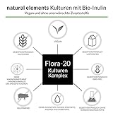 Kulturen Komplex aus 20 Bakterienstämmen mit Bio Inulin - 180 magensaftresistente Kapseln - Hochdosiert, vegan und hergestellt in Deutschland - 3