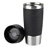 Emsa Isolierbecher Mobil genießen 360 ml Quick Press Verschluss Travel Mug, Coffee -Manschette Schwarz - 2