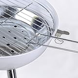 Nexos YG00263_G Mini Grill Kugelgrill Holzkohlegrill für Garten Terrasse Camping Festival Picknick BBQ Barbecue  Ø 30 cm grün - 4