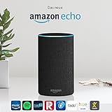 Amazon Echo, Zertifiziert und generalüberholt, (2. Generation), Anthrazit Stoff - 2