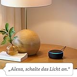 Echo Dot (3. Gen.), Anthrazit Stoff + Philips Hue Color Starter Set - 4