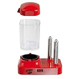 Hot Dog Maker Würstchenwärmer für 8 Würstchen Hotdog Maschine (Wärmebehälter, Brötchen und Wurst, Hotdogmaschine, Rot) - 4