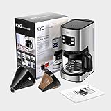 Kaffeemaschine KYG Filter-Kaffeemaschine mit Timer-Funktion 1,8 Liter Glaskanne 1000 Watt schwarz/edelstahl MEHRWEG - 7