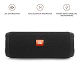 JBL Flip 4 Bluetooth Box in Schwarz - Wasserdichter, tragbarer Lautsprecher mit Freisprechfunktion & Sprachassistent - Bis zu 12 Stunden Wireless Streaming mit nur einer Akku-Ladung - 2