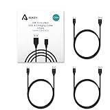 AUKEY USB C Kabel auf USB 3.0 A ( 1m x 3 ) Lebenslange Garantie USB 3.1 Datenkabel Ladekabel für Typ C Geräte wie Samsung Galaxy Note 9 / S9+ / S9 / S8+ / S8, MacBook Pro 2016, HUAWEI P10 usw. - Schwarz - 9