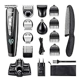 Hatteker Bartschneider Bart Trimmer Haarschneidemaschine Herren Haartrimmer Haarschneider Nasentrimmer Bodygroomer Wasserdichter 5 In 1 - 7