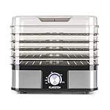 Klarstein Valle Deluxe • Dörrgerät • Dörrautomat • Früchtetrockner • 5 Etagen • 250 Watt • einstellbare Temperatur • Temperatur: 40-70 °C • Edelstahlumrandung • zerlegbar • leichte Reinigung • silber - 4