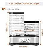Meykey Dörrautomat mit Temperaturregler, Dörrgerät für Lebensmittel, Obst- Fleisch- Früchte-Trockner, Gemüsetrockner Dehydrator, BPA-frei, 7 Etagen - 2