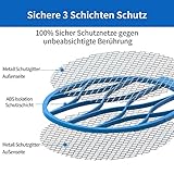 AUZKIN Elektrische Fliegenklatsche Moskito Bug Zapper Insektenvernichter,USB wiederaufladbar mit LED Beleuchtung und Abnehmbaren Taschenlampe,3-Schicht Mesh Schutz - 4