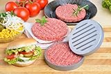 GRÄWE Burgerpresse mit 50 Blatt Backpapier, Hamburgerpresse Set aus Aluguss für leckere Hamburger, Patties, BBQ, Burger Presse mit Antihaftbeschichtung - 4