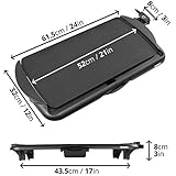 Duronic GP20 Tischgrill |Elektrogrill | Grillplatte | 52 x 27 cm Grillfläche | 2000 Watt | Antihaftbeschichtung | Thermostat | elektrisch| abnehmbarer Auffangbehälter | Kochen ohne Fett - 2