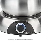 Clatronic FD 3516 / Fonduetopf aus Edelstahl für 8 Personen / Sandwichboden für optimale Wärmeverteilung / 8 Edelstahl Fonduegabeln, farblich markiert / Füllmenge max. 1,2 Liter / 1400 Watt - 2