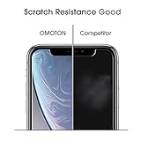 OMOTON [3 Stück] Panzerglasfolie für iPhone 11 und iPhone XR [6.1 Zoll], mit Positionierhilfe, 9H Härte, Anti-Kratzen, Anti-Öl, Anti-Bläschen, Hülle Freundllich, [2.5D Runde Kante] - 5