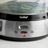 VonShef Dampfgarer 800W Digital 60-Minuten Timer mit 3 Behältern - Zur gesunden Zubereitung von Fisch, Fleisch, Gemüse - BPA-frei - Inklusive Reisschale - 5